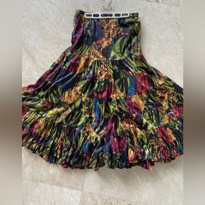 NY Collection Multicolor A-Line Skirt